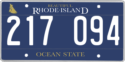 RI license plate 217094
