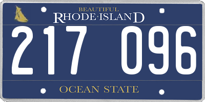 RI license plate 217096