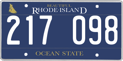 RI license plate 217098
