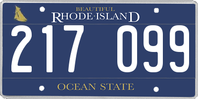 RI license plate 217099
