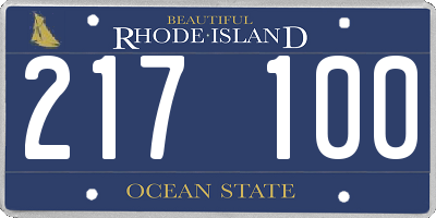 RI license plate 217100