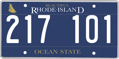 RI license plate 217101