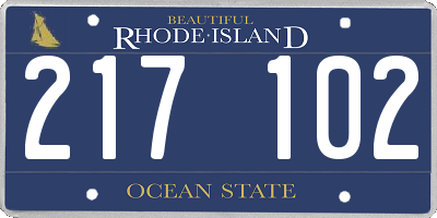 RI license plate 217102