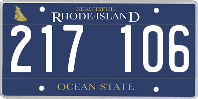 RI license plate 217106