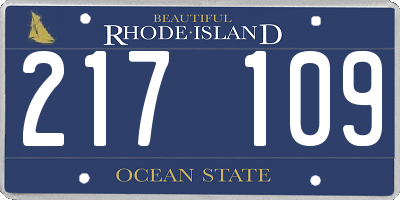 RI license plate 217109