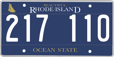 RI license plate 217110