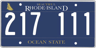 RI license plate 217111