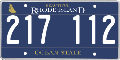 RI license plate 217112