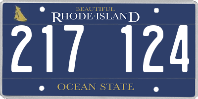 RI license plate 217124
