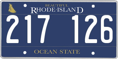 RI license plate 217126