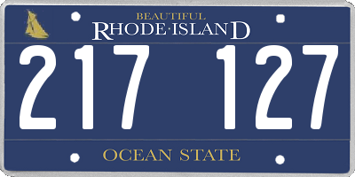 RI license plate 217127