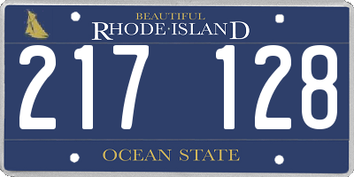 RI license plate 217128