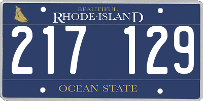 RI license plate 217129