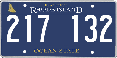 RI license plate 217132
