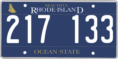 RI license plate 217133