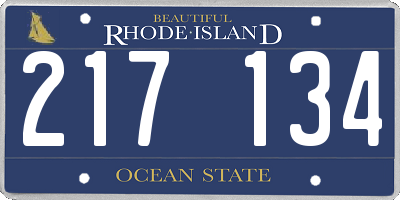 RI license plate 217134
