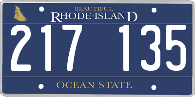 RI license plate 217135