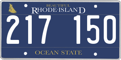 RI license plate 217150