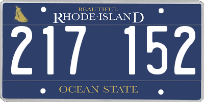 RI license plate 217152