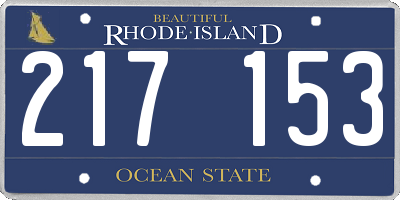 RI license plate 217153