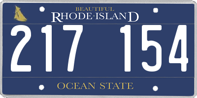 RI license plate 217154