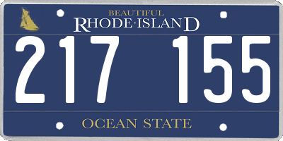 RI license plate 217155