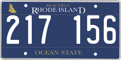 RI license plate 217156
