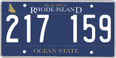 RI license plate 217159