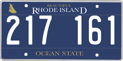 RI license plate 217161