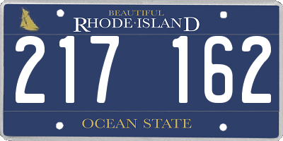 RI license plate 217162