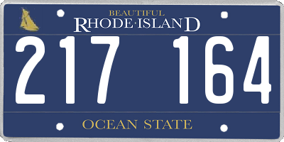 RI license plate 217164