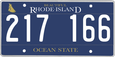 RI license plate 217166