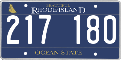 RI license plate 217180