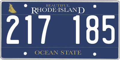 RI license plate 217185