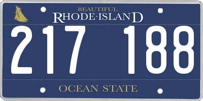 RI license plate 217188