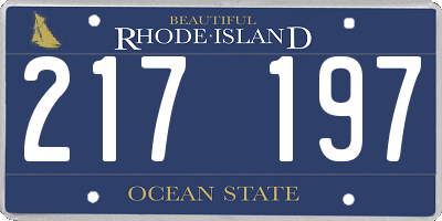 RI license plate 217197