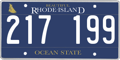 RI license plate 217199