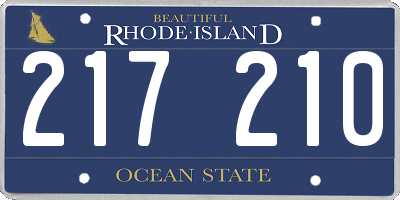 RI license plate 217210