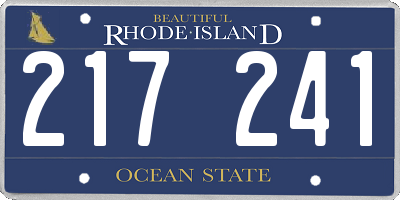 RI license plate 217241