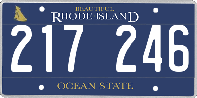RI license plate 217246