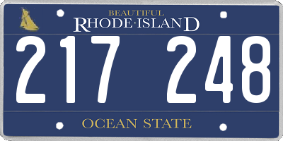 RI license plate 217248