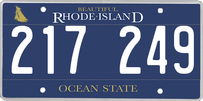 RI license plate 217249
