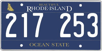 RI license plate 217253