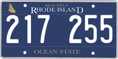 RI license plate 217255