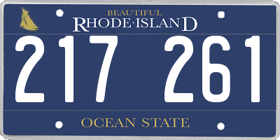 RI license plate 217261