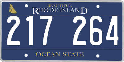 RI license plate 217264