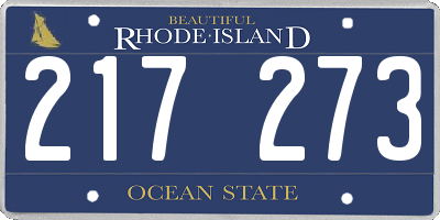 RI license plate 217273