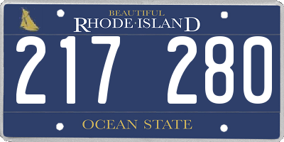 RI license plate 217280