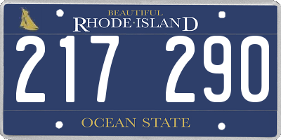RI license plate 217290