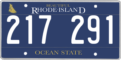 RI license plate 217291